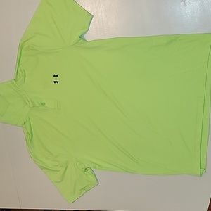Medium under armour polo highlighter green